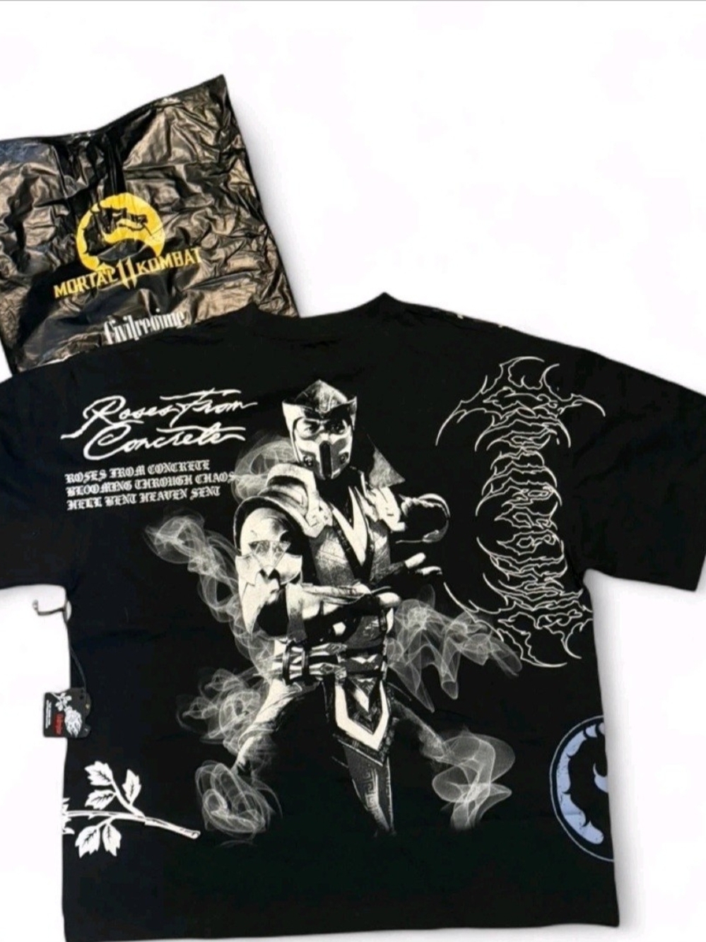 Civil Regime x Mortal Kombat 2 Sub Zero Side By Side Oversized Tee XL NWT